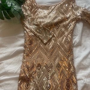 Sequin Mini Blush Dress